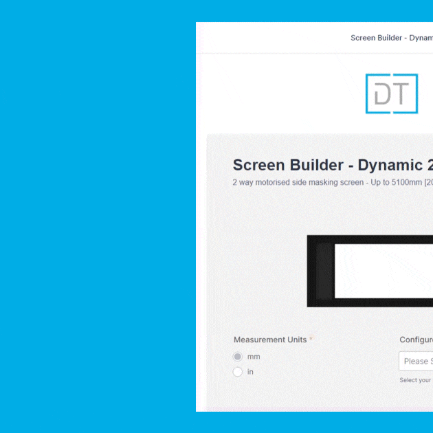 DT Screen Projection Screen Configurators