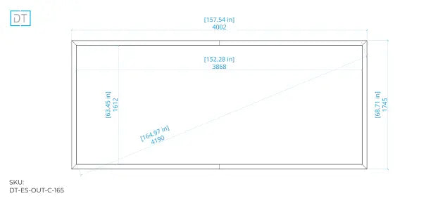 Outline Fixed Projection Screen - 2.4:1 Aspect Display Technologies