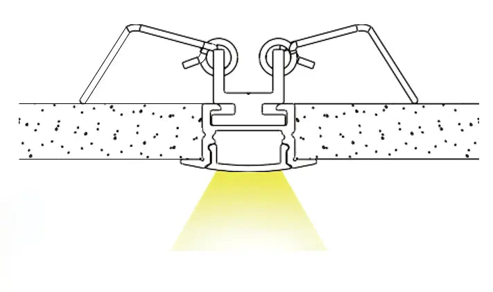 Recessed LED Channel with Trim - 25mm x 12mm - SRND Store