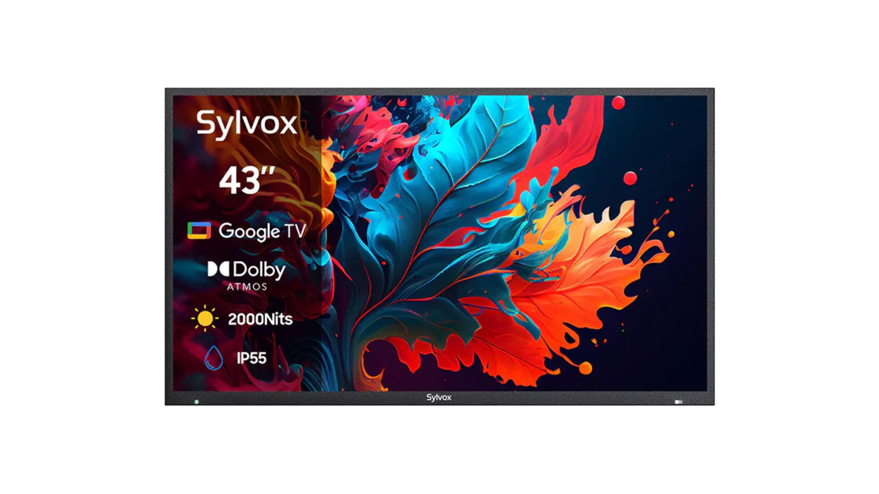 43" Outdoor TV - 2024 Pool Pro 2.0 QLED Series - 2000Nit (Full Sun) Sylvox