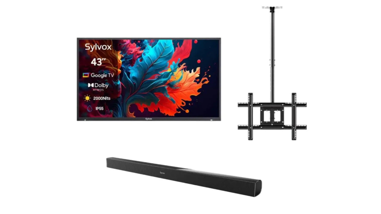 43" Outdoor TV - 2024 Pool Pro 2.0 QLED Series - 2000Nit (Full Sun) Sylvox