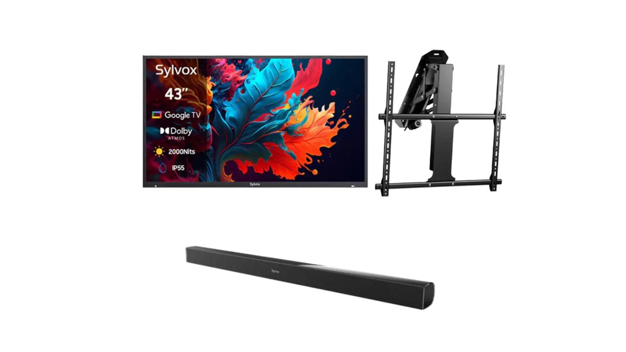 43" Outdoor TV - 2024 Pool Pro 2.0 QLED Series - 2000Nit (Full Sun) Sylvox