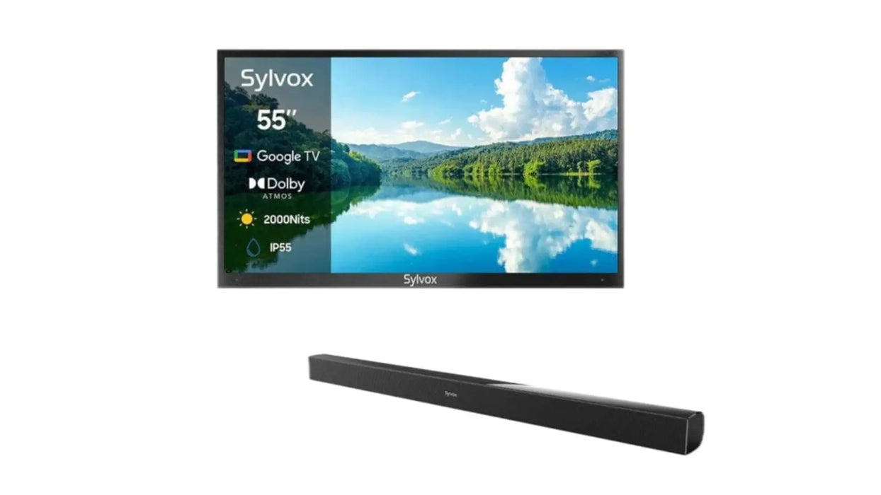 55" 2000Nit Google Outdoor TV (Full Sun) - 2024 Pool Pro 2.0 Series Slyvox