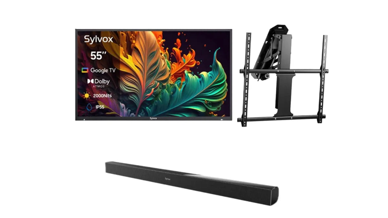 55" Outdoor TV - 2024 Pool Pro 2.0 QLED Series - 2000Nit (Full Sun) Slyvox