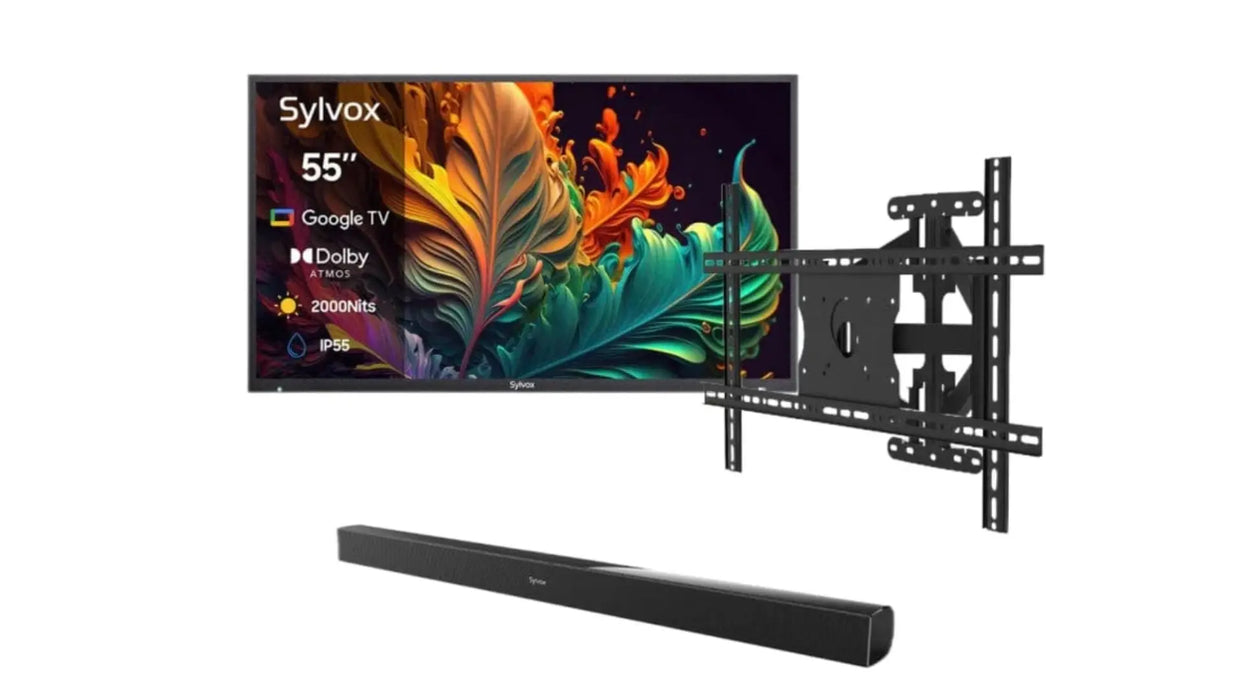 55" Outdoor TV - 2024 Pool Pro 2.0 QLED Series - 2000Nit (Full Sun) Slyvox