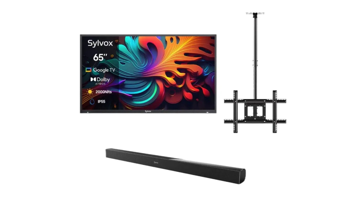 65" Outdoor TV - 2024 Pool Pro 2.0 QLED Series - 2000Nit (Full Sun) Sylvox