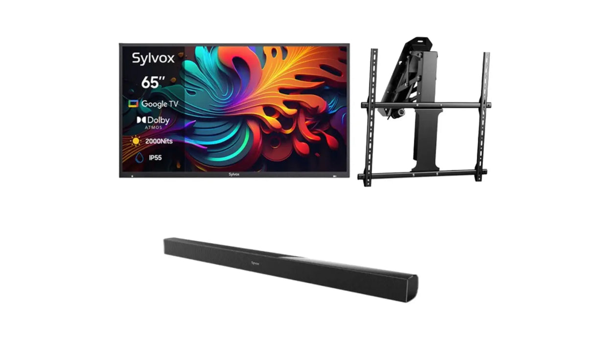65" Outdoor TV - 2024 Pool Pro 2.0 QLED Series - 2000Nit (Full Sun) Sylvox