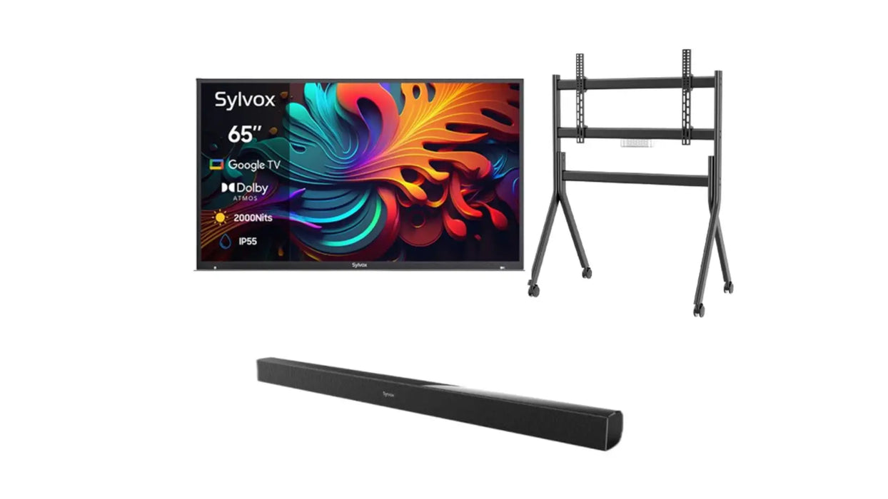65" Outdoor TV - 2024 Pool Pro 2.0 QLED Series - 2000Nit (Full Sun) Sylvox