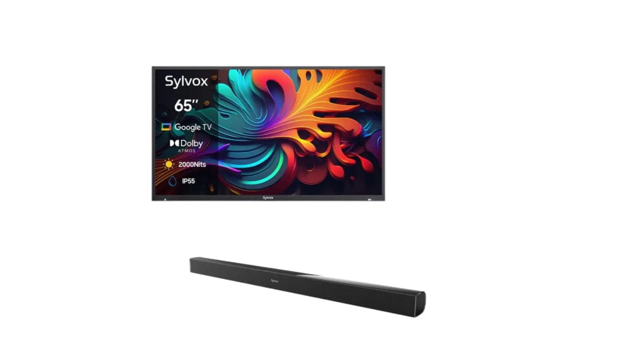 65" Outdoor TV - 2024 Pool Pro 2.0 QLED Series - 2000Nit (Full Sun) Sylvox