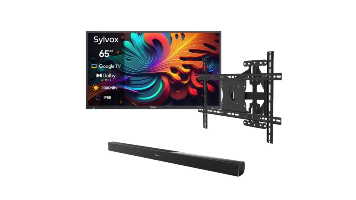 65" Outdoor TV - 2024 Pool Pro 2.0 QLED Series - 2000Nit (Full Sun) Sylvox