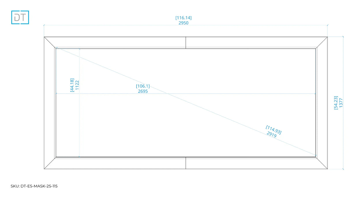 Mask 2s - Side Masking Projection Screen - 2.4:1 Aspect Display Technologies