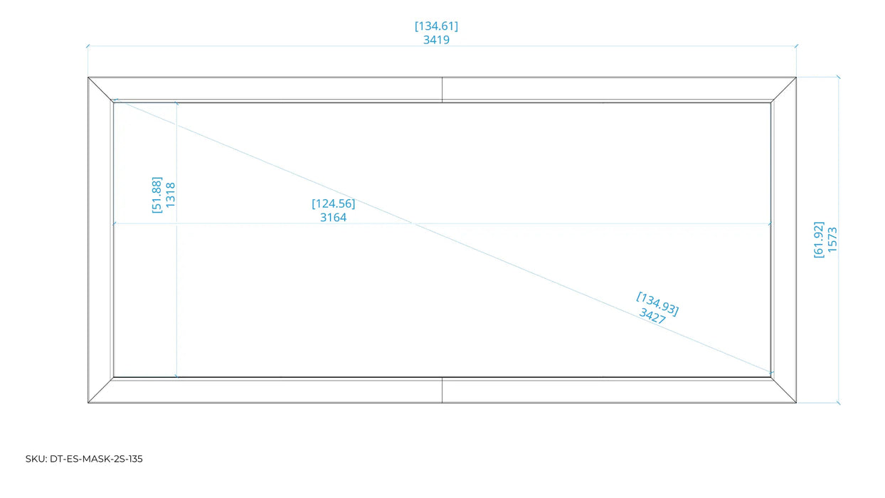 Mask 2s - Side Masking Projection Screen - 2.4:1 Aspect Display Technologies