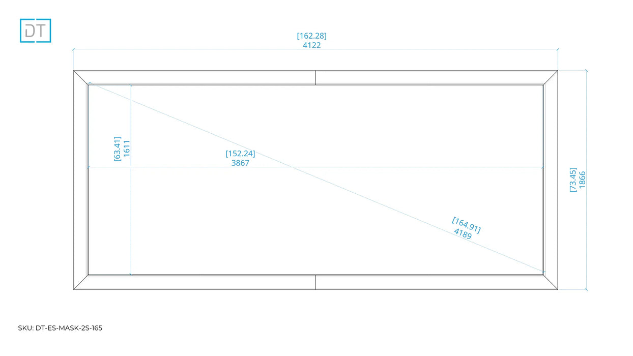 Mask 2s - Side Masking Projection Screen - 2.4:1 Aspect Display Technologies