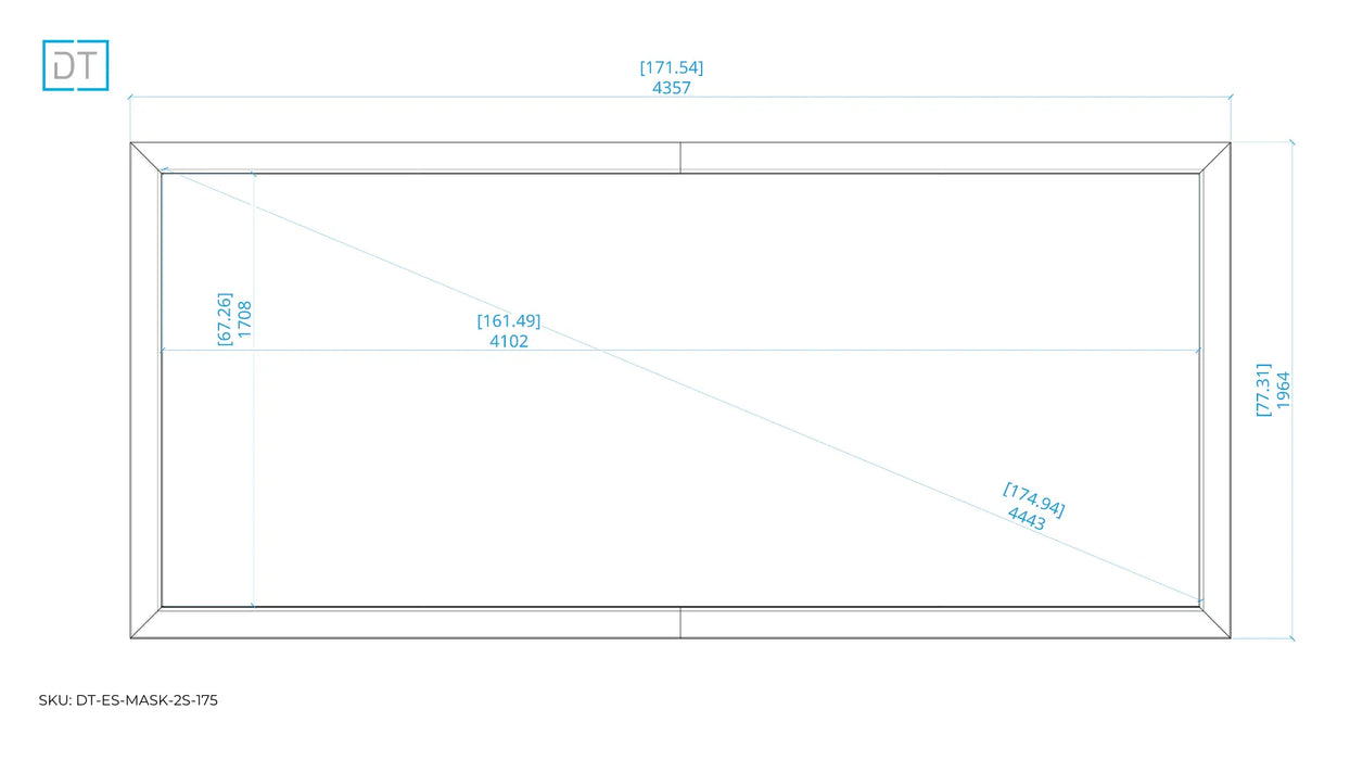 Mask 2s - Side Masking Projection Screen - 2.4:1 Aspect Display Technologies