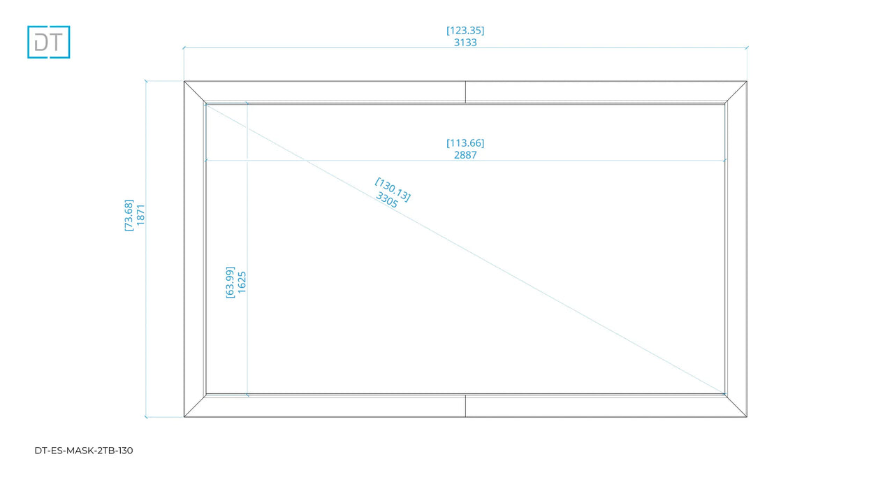 Mask2TB - Top and Bottom Masking Projection Screen - 1.78:1 Aspect Display Technologies