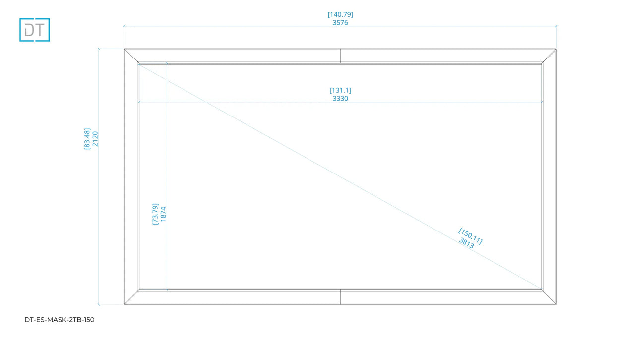 Mask2TB - Top and Bottom Masking Projection Screen - 1.78:1 Aspect Display Technologies