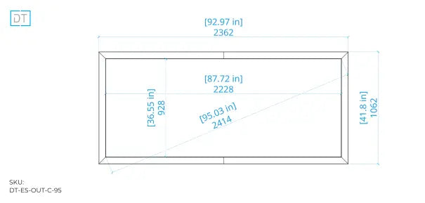 Outline Fixed Projection Screen - 2.4:1 Aspect Display Technologies