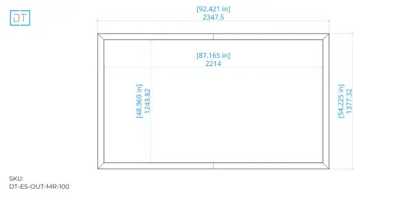 Outline Fixed Projection Screen - 16:9 Aspect Display Technologies