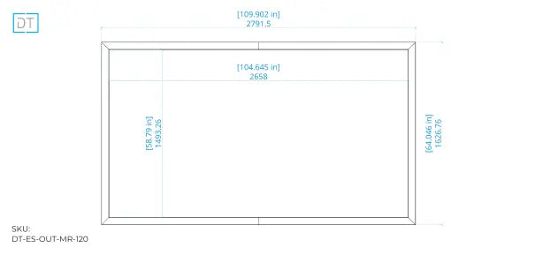 Outline Fixed Projection Screen - 16:9 Aspect Display Technologies