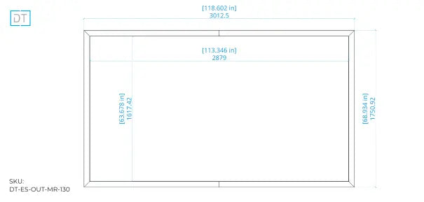 Outline Fixed Projection Screen - 16:9 Aspect Display Technologies