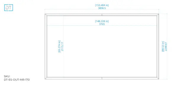 Outline Fixed Projection Screen - 16:9 Aspect Display Technologies