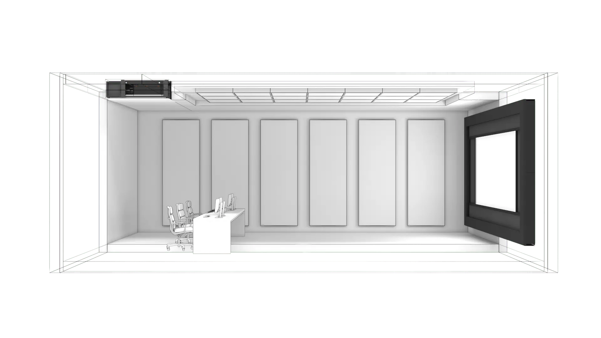 DT Mirror Drop Large : Large In-Ceiling Projector Mirror Mount